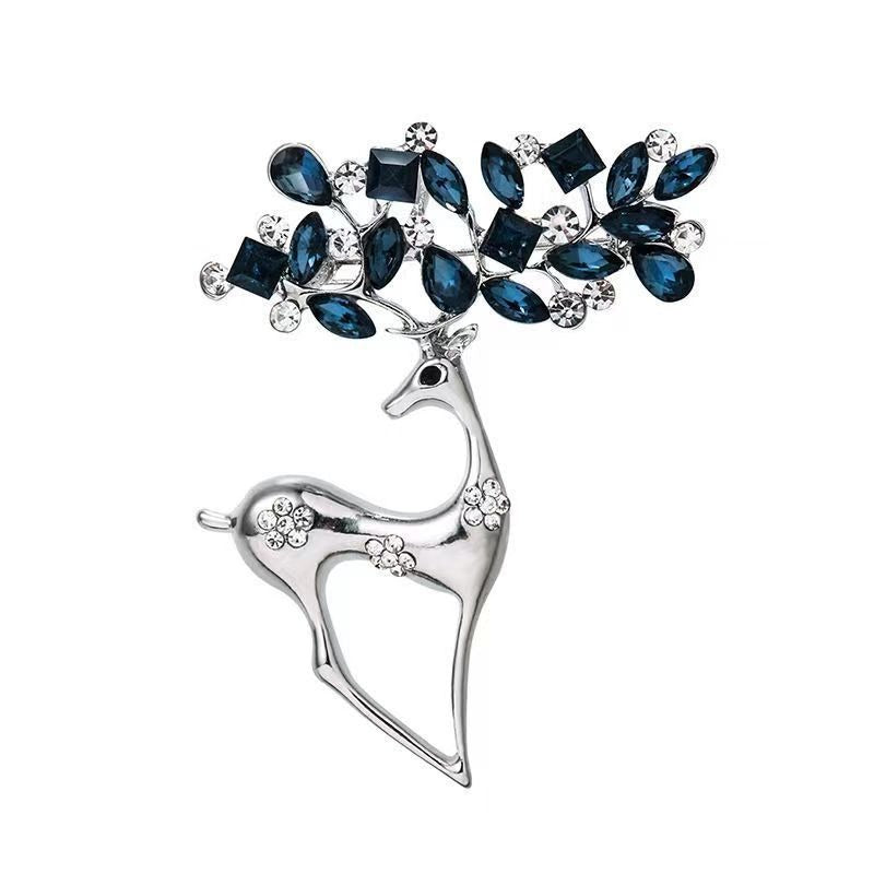 New Fashion brooch Women's Creative Little Deer brooch Korean alloy diamond studded animal brooch crystal brooch
