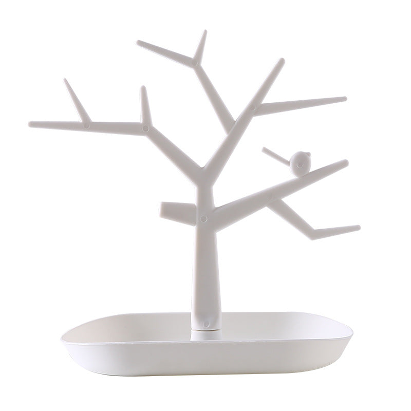 Bird Tree Ornaments Jewelry Storage Box Earring Nails Display Shelf Jewelry Tree Porch Hanging Key Women's Home Finishing Table