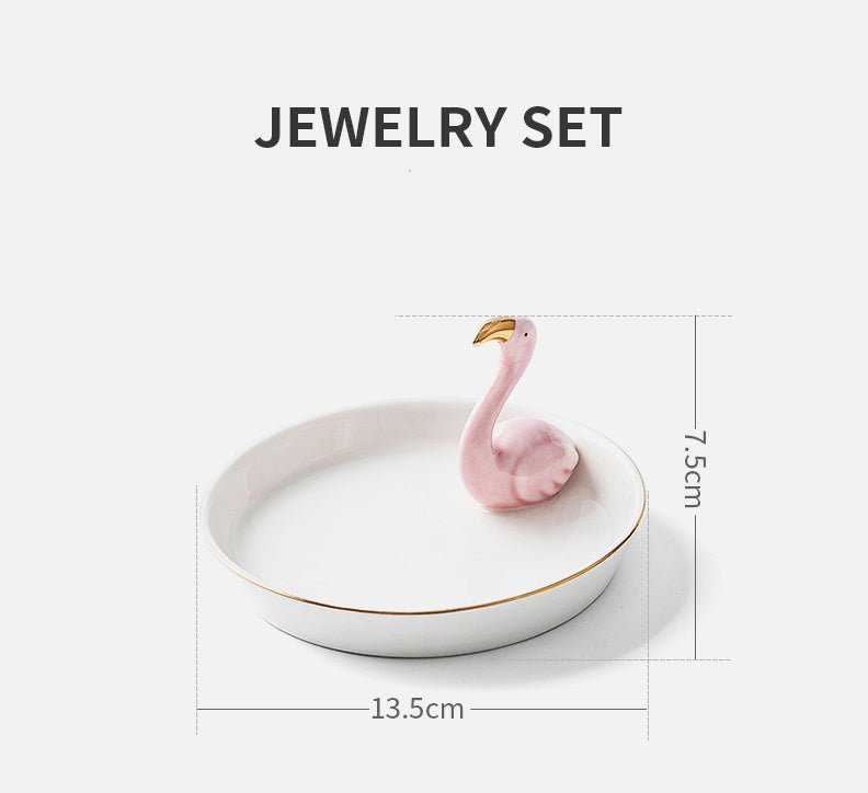 Jewelry Stand Hanging Tray Gold Ceramic Necklace Earring Ring Holder Rack Storage Organizer Stand For Jewelry Display
