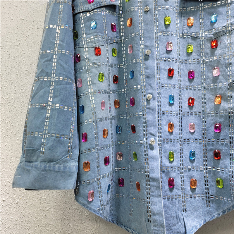 Cowboy shirt jacket for women