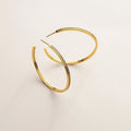 Anti-allergy 925 Sterling Silver Post 18K Gold Plated Zircon Pave Gold CC Earring Party Jewelry Large Hoop Earrings for Women