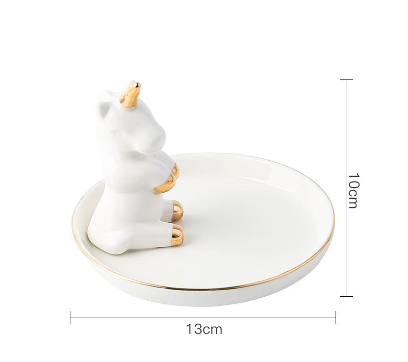 Jewelry Stand Hanging Tray Gold Ceramic Necklace Earring Ring Holder Rack Storage Organizer Stand For Jewelry Display