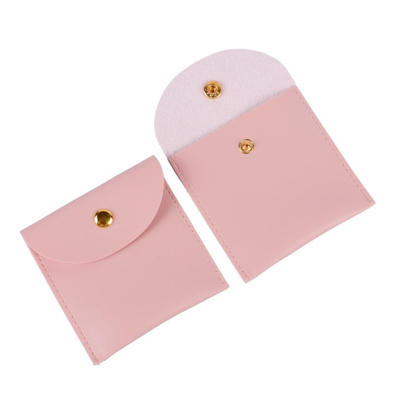 Jewelry bag leather buckle storage bag