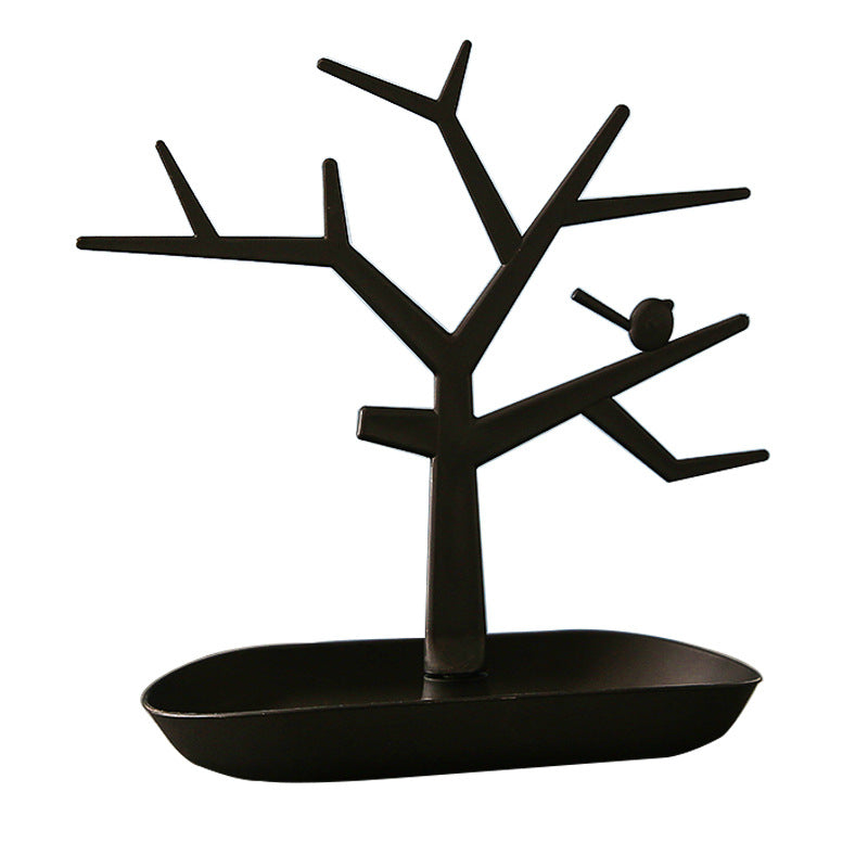 Bird Tree Ornaments Jewelry Storage Box Earring Nails Display Shelf Jewelry Tree Porch Hanging Key Women's Home Finishing Table