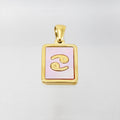 18K Gold Plated Stainless Steel Pink Shell 12 Constellation Pendant Necklace For Women Zodiac Sign Choker Jewelry