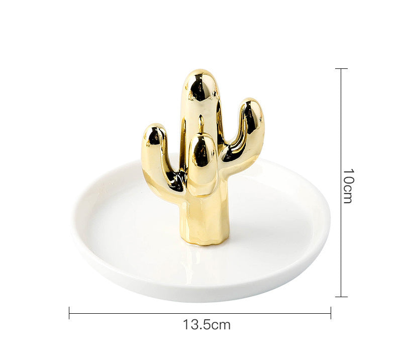 Jewelry Stand Hanging Tray Gold Ceramic Necklace Earring Ring Holder Rack Storage Organizer Stand For Jewelry Display