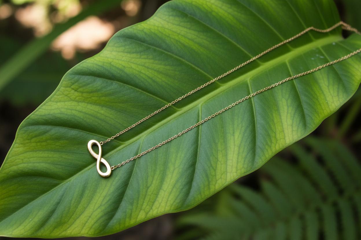 Gold Plated Anti Tarnish Stainless Steel Infinity Themed contemporary Pendant